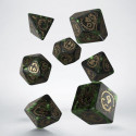 Q Workshop Dragons RPG Dice Set (Green & Gold Sp )