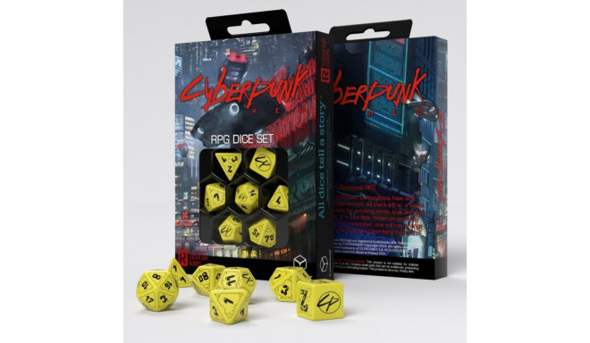 Cyberpunk Red RPG Danger Zone Dice Set Yellow And Black Sp