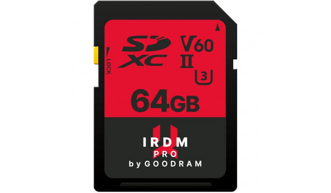 Mälukaart Goodram 64GB SDXC UHS II Irdm Pro