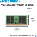 "HP 32GB DDR4 1x32GB 3200 SODIMM Memory-WW"