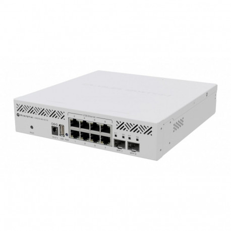 The MikroTik Cloud Router Switch CRS310-8G+2S+IN is a powerful, compact desktop swi