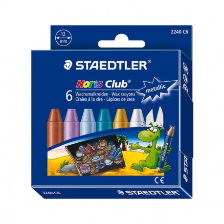 Мелок STAEDTLER Noris Club Metallic 6 цветов