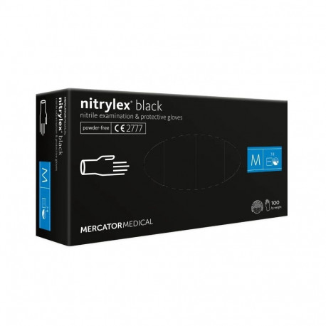 Nitriilkindad must Mercator nitrylex black suurus M 100 tk
