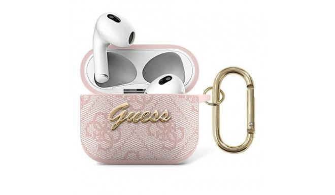 Guess Guess GUA34GSMP AirPods 3 cover rowy/pink 4G Script Metal Collection