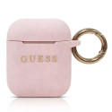 Guess Guess GUACCSILGLLP AirPods cover light pink / pink Silicone Glitter