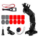 Hurtel GoPro set of helmet mounting accessories for GoPro, DJI, Insta360, SJCam, Eken sports cameras