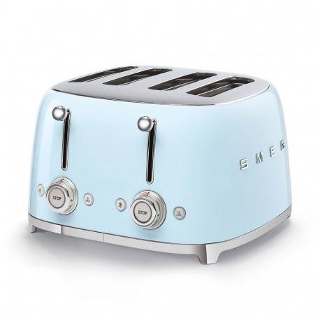 Toaster - SMEG TSF03PBEU 4-Slice Retro with 6 Browning Levels, Pastel Blue