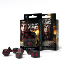 Classic Runic Dice Set Black And Red Colors