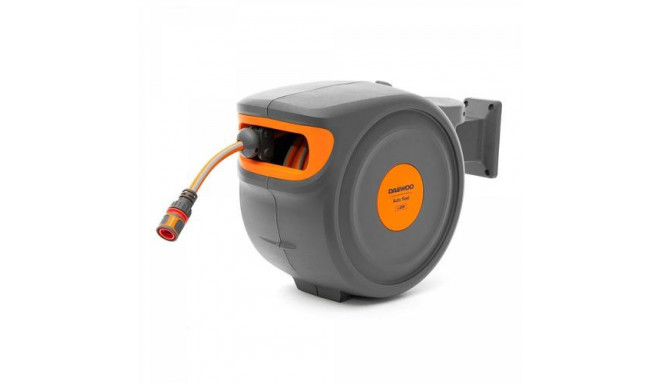 Daewoo DWR3025 garden hose reel Wall-mounted reel Automatic Black, Grey, Orange