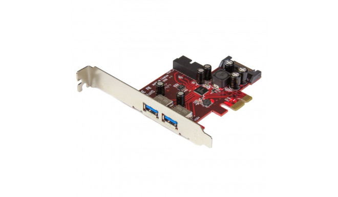 StarTech.com 4 Port PCI Express USB 3.0 Card - 2 External & 2 Internal - SATA Power - UASP Support -