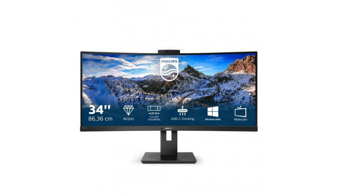 Philips P Line 346P1CRH/00 LED ekraan 86.4 cm (34") 3440 x 1440 pikslit ultralai Quad HD must