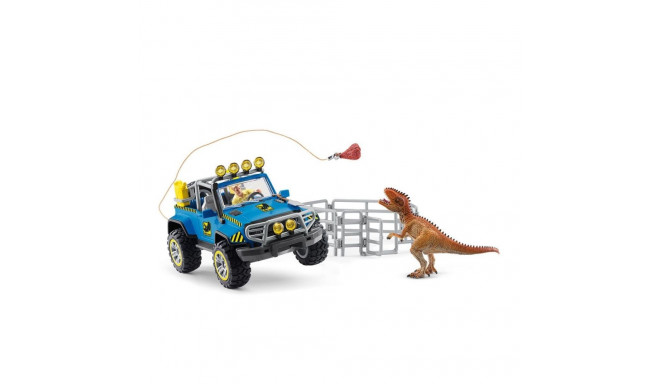 schleich dinosaurused maastikusõiduk koos dino eelpostiga - 41464