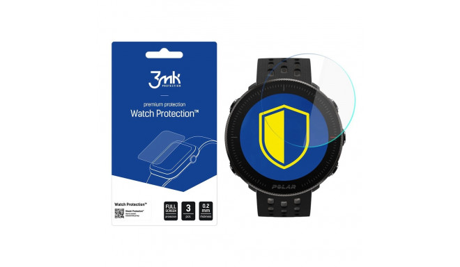 3mk Watch Protection™ v. FlexibleGlass hybrid glass on Polar Vantage M2