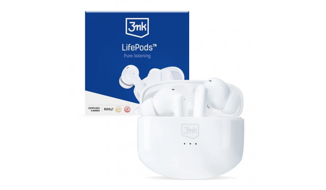 3mk LifePods in-ear wireless Bluetooth 5.3 ANC headphones - white