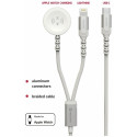 Swissten Wireless Charger 2in1 Apple Watch and Lightning USB-C 1.2m