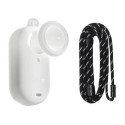 Silicone case with a leash Sunnylife for Insta360 GO 3S (white)