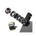 Mobile lens kit APEXEL APL-DG6V2 6 in 1 universal (black)