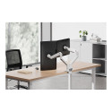 NEOMOUNTS Next Slim Desk Mount double display topfix clamp/grommet white