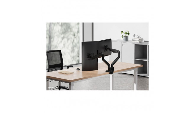NEOMOUNTS Next Slim Desk Mount double display topfix clamp/grommet black