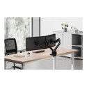 NEOMOUNTS Next Slim Desk Mount double display topfix clamp/grommet black