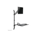 NEOMOUNTS wall mounted sit-stand workstation Screen Keyboard & Mouse