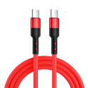 Caruba USB C to USB C 60W Cable 1 Meter Red