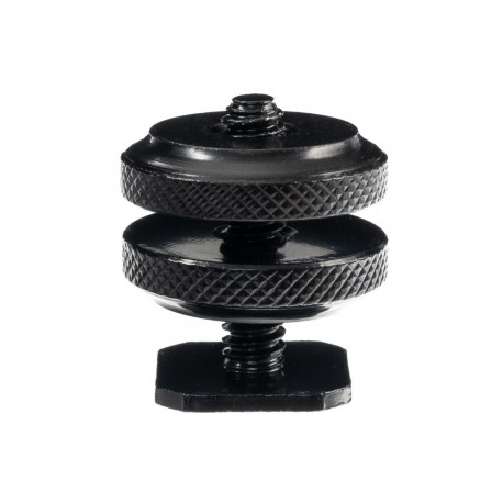 Caruba Hot Shoe Adapter Universele Hot Shoe > 1/4" Male Schroefdraad (met Spacer) Zwart