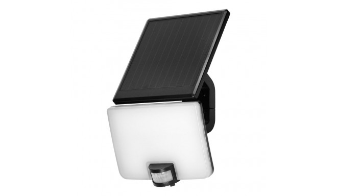 SOLIS LED 10W, naświetlacz solarny z czujnikiem ruchu PIR, 1200lm, IP54, 4000K, 3000 mAh, czarny