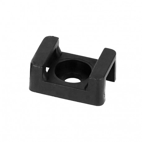 Kaabliklambri kinnitus, sadul-tüüpi, kruvitav, 16x11 mm, paigaldusava 3,2 mm, must, 100 tk