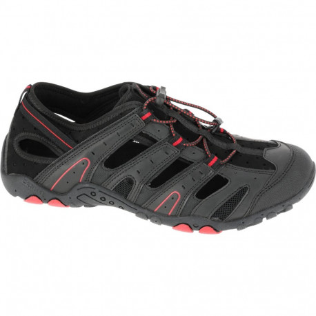 trekking-sandaalid PU/džerss must-punane, "46", lahti