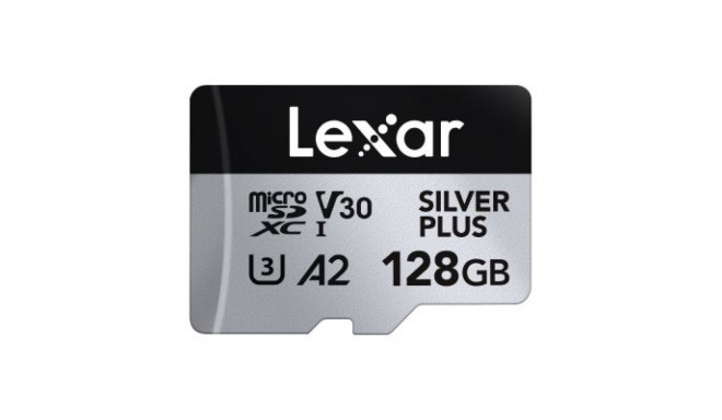 Lexar SILVER PLUS | 128 GB | microSDXC | Flash memory class 10
