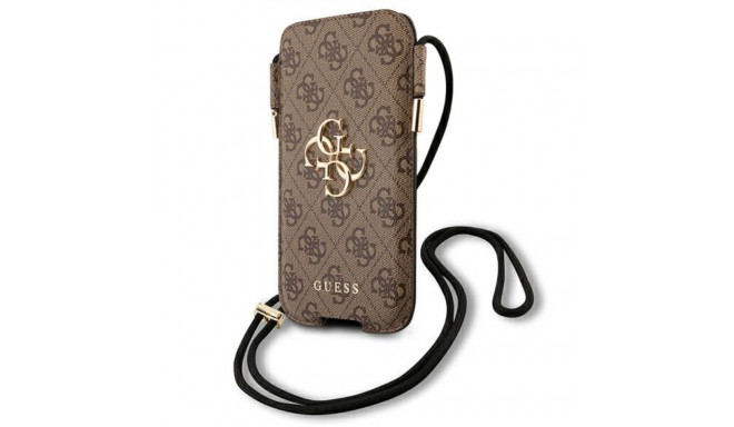 Guess 4G Big Metal Logo Pouch - Torebka na telefon L max 6.7" (brązowy)