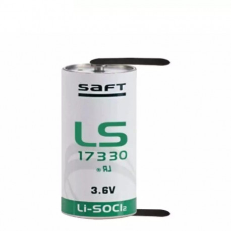 Lithium Battery Saft LS17330 U-lötfahne 2/3 A 3.6v 1 Unit.