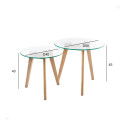 Abilauad HELENA 2tk komplektis D50xH45cm, D40xH40cm, klaas