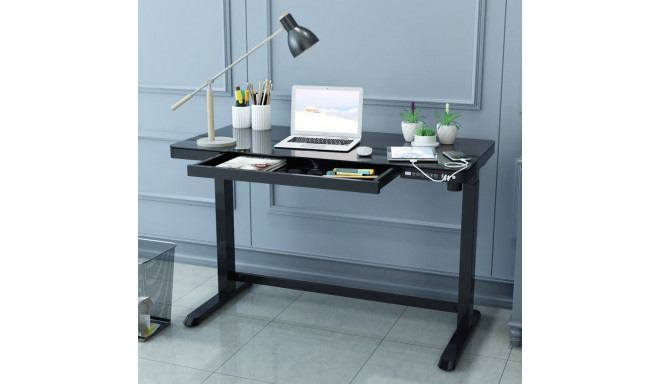 Desk ERGO with 1 motor 120x60cm, black