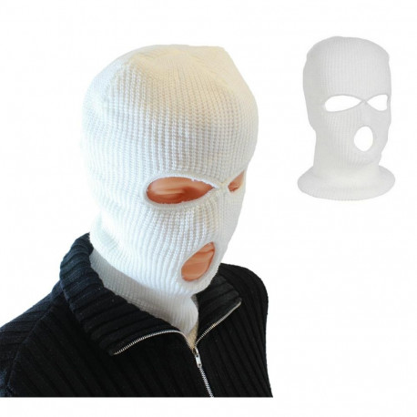 BQ42C Kominiarka balaclava 3 otwory whit