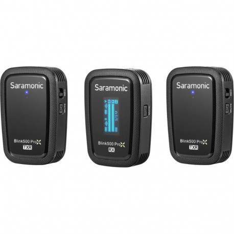 Saramonic juhtmevaba kahe kanaliga mikrofonisüsteem Blink 500 ProX B2R 2.4GHz koos laadimiskarbiga