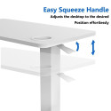 Up Up Forseti Adjustable Height Table, White