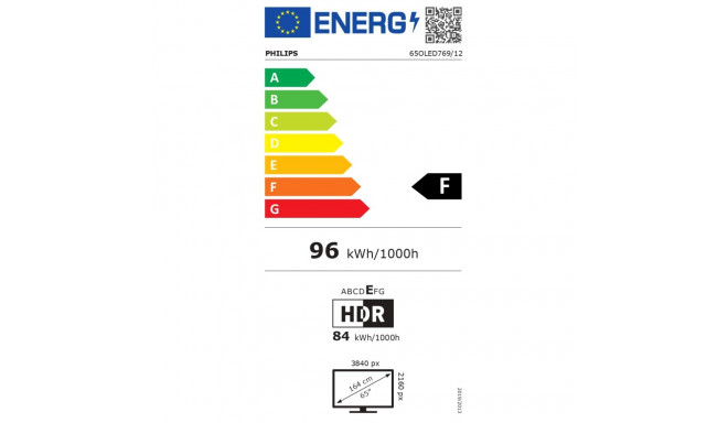 Philips 4K Ambilight TV | 65OLED769/12 | 65 | Smart TV | TITAN | UHD OLED