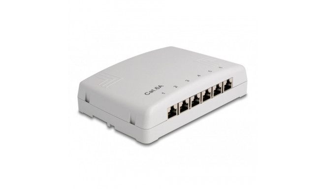 DeLOCK Mini Desktop Patch Panel 6 Port Cat.6a (grey)