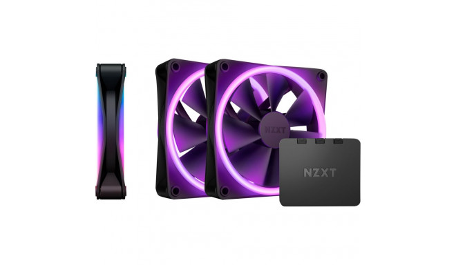 NZXT F120 RGB DUO Triple 120x120x25, case fan (black, pack of 3, incl. RGB controller)