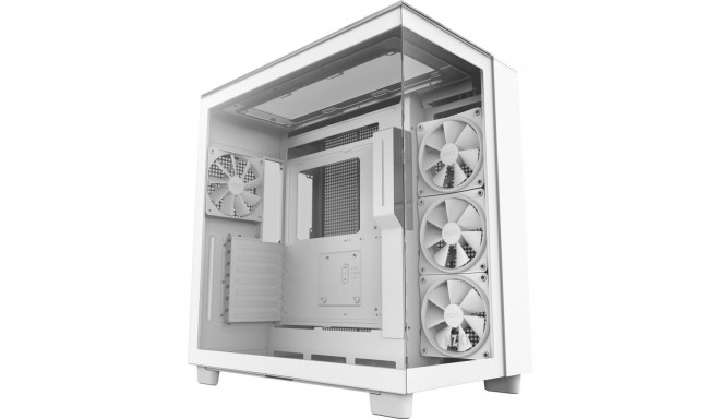 NZXT computer case H9 Elite All White Tower Tempered Glass, white