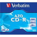 CD-R Verbatim 700MB 80min 52x Slim Data Vinyl, AZO, pakk (10 toorikut õhukeses karbis)