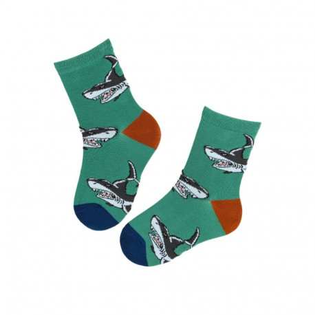 SOKISAHTEL HUNGRY SHARK rohelised haikaladega sokid lastele