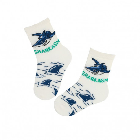 SOKISAHTEL HUNGRY SHARK valged haikaladega sokid lastele 438