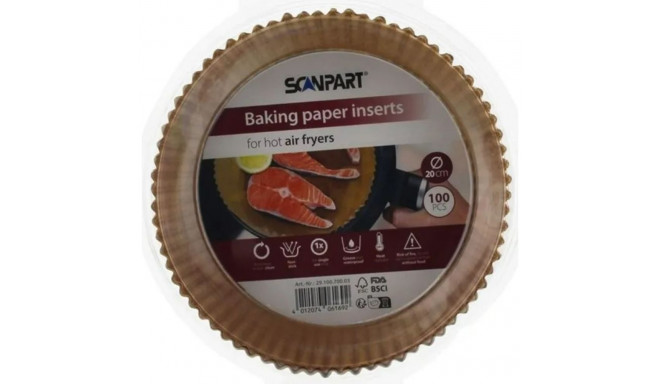 Küpsetuspaberid kuumaõhufritüürile 20cm, 100 tk Scanpart 2910070003