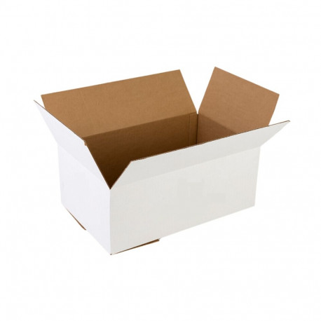 Post boxes/corrugated box for parcel machines 440x315x210/150 mm, Fefco 0201, 15CW, white/brown