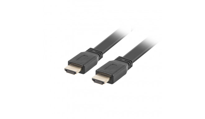 HDMI M/M V2.0 CABLE 3M 4K BLACK FLAT LANBERG