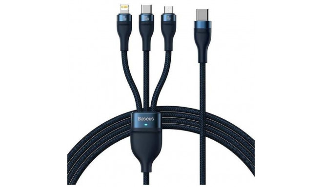 Baseus Flash USB cable 1.5 m USB C USB C/Micro-USB B/Lightning Blue