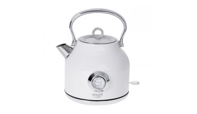 Adler AD 1346 electric kettle 1.7 L 2200 W Metallic, White